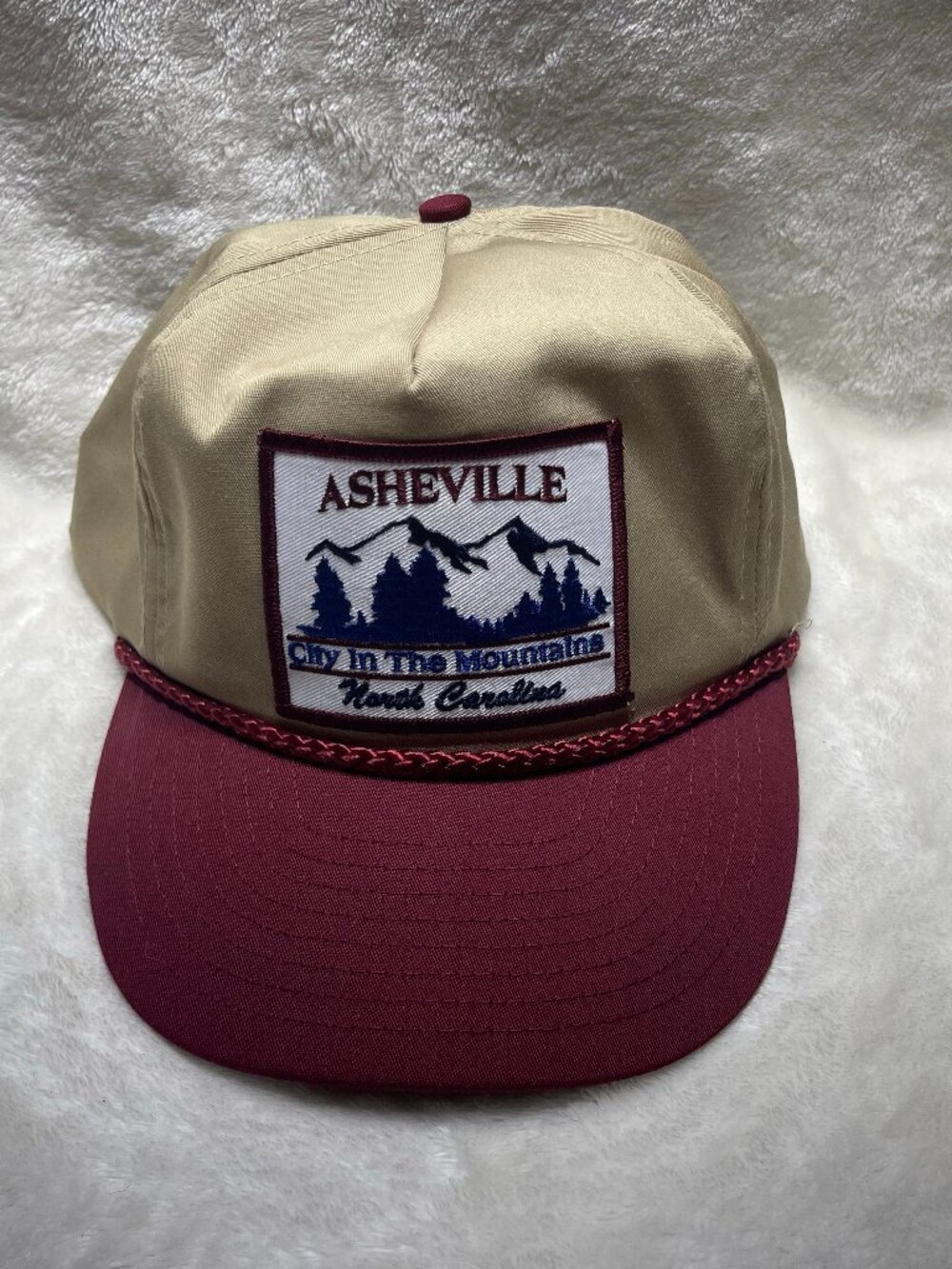 Vintage Asheville NC Hat Nissun Rope Snapback City in the Mountains Patch Cap